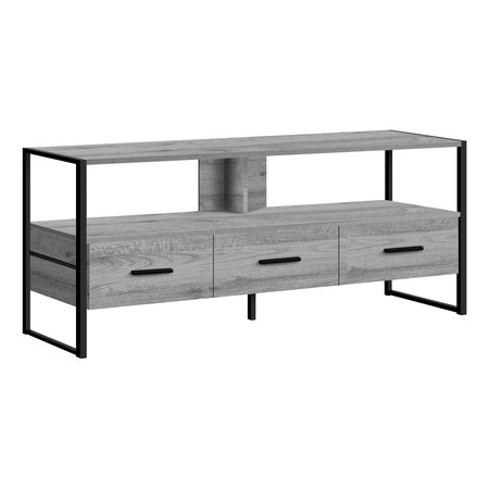 MONARCH SPECIALTIES Tv Stand, 48 Inch, Console, Storage Drawers, Living Room, Bedroom, Laminate, Grey I 2617